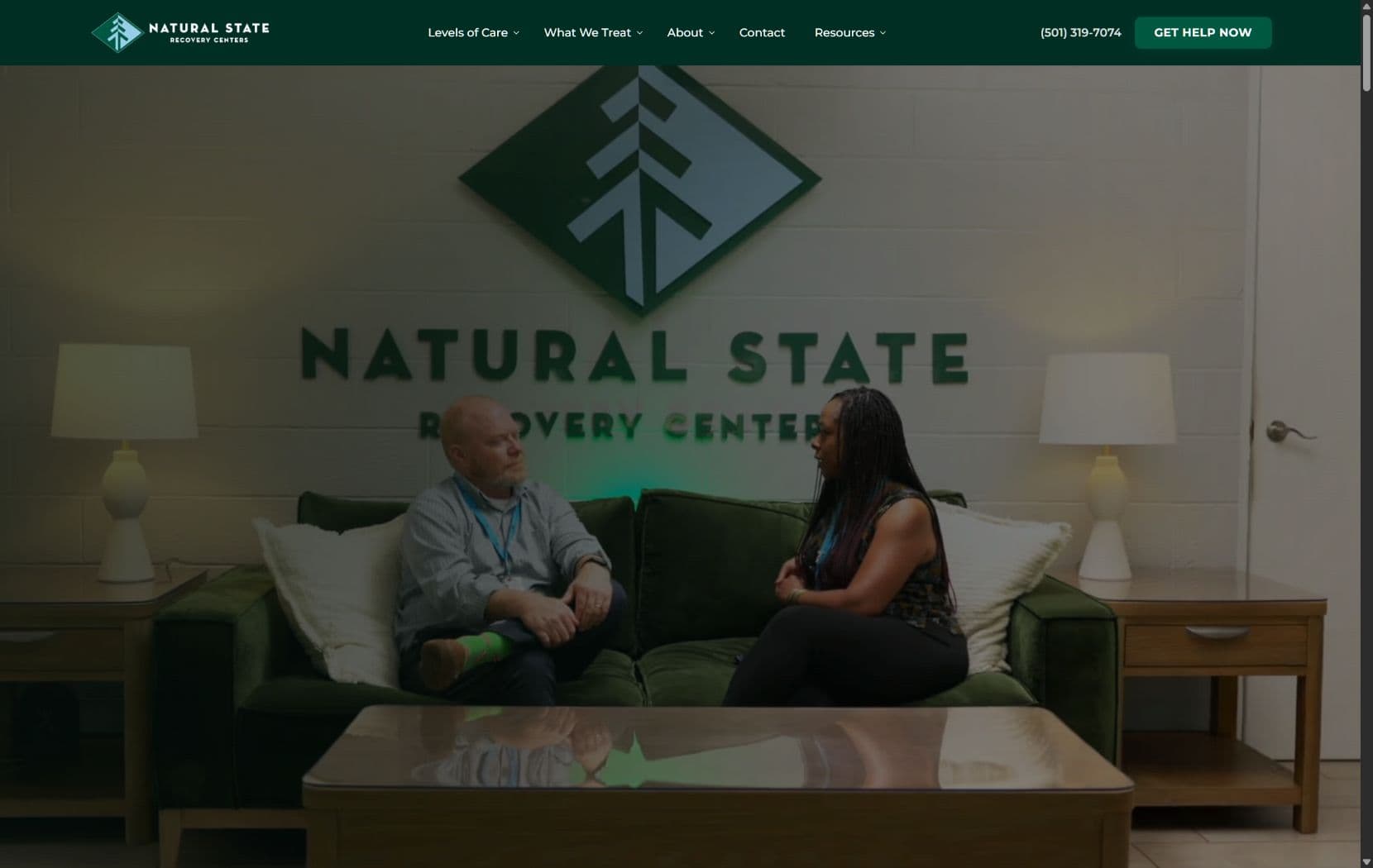 Natural State Recovery Centers interface